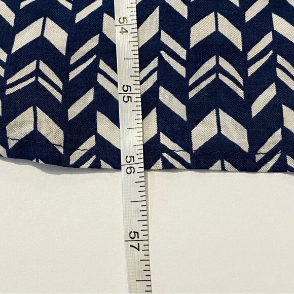 BeachLunchLounge Blue & White Chevron Sleeveless Maxi Length Summer Dress Size M - Picture 12 of 13